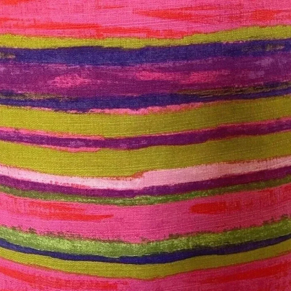 ANN TAYLOR Watercolor Print Pink Purple Green Cotton Pencil Skirt Size 4 - Picture 8 of 9